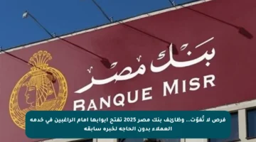 فرص لا تُفوّت.. وظائف بنك مصر 2025 تفتح أبوابها أمام الراغبين في خدمة العملاء بدون الحاجة لخبرة سابقة